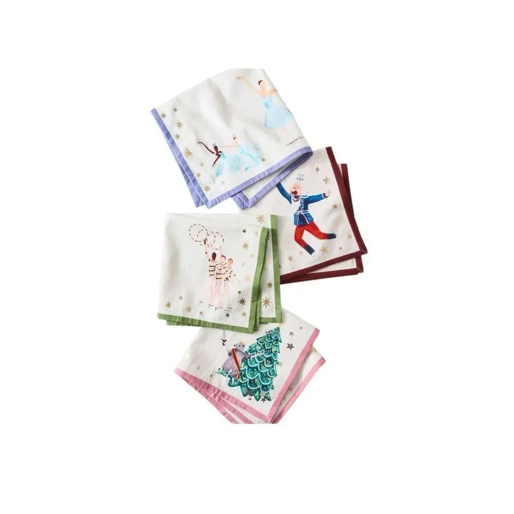 Anthropologie x New York City Ballet Nutcracker Napkins Set of 4 - New Holiday